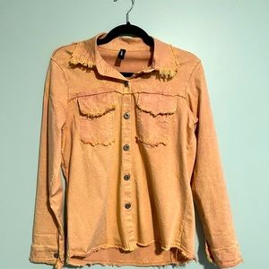 Venti6, small, acid wash orange lightweight shacket. Worn once.